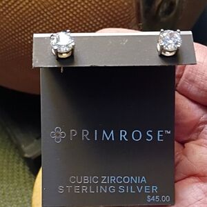 Primrose Sterling Silver Cubic Zirconia Earrings NWT
